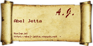 Abel Jetta névjegykártya